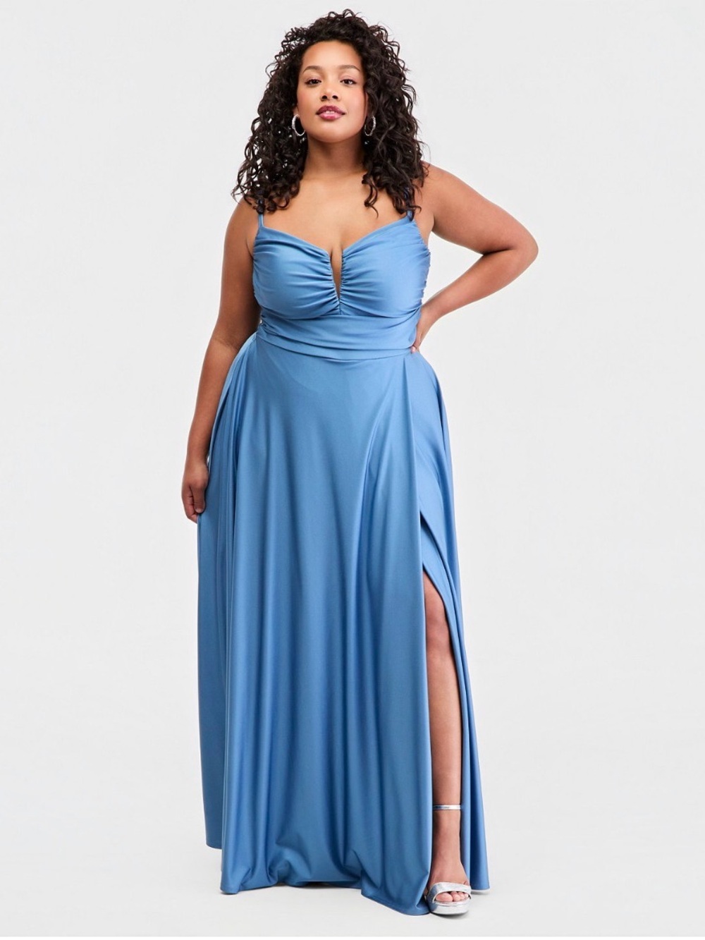 B Darlin Notched Maxi Dress